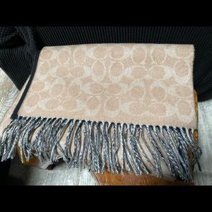 COACH Men’s Cashmere Scarf / Tan Monogram